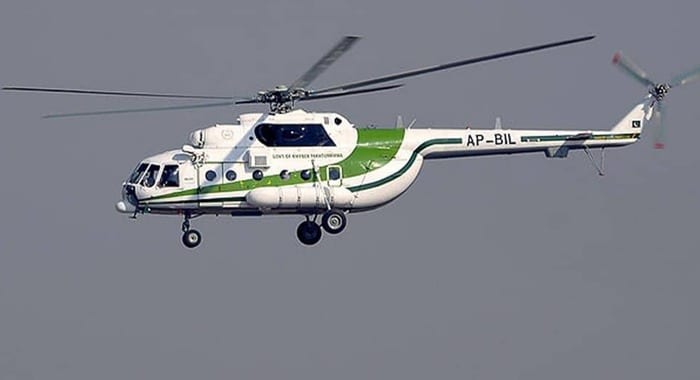 Helicopter, KP Govt Helicopter Crash, Relief Mission in KP, KP Floods