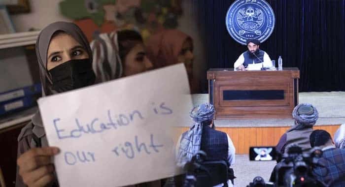 Taliban, Girls' Education in Afghanistan, Ban on Girl Education, Women Voices Silenced, Zabihullah Mujahid