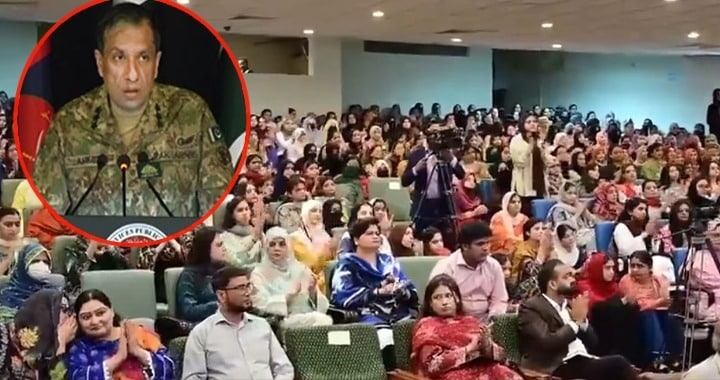 Fatima Jinnah Women University, Lieutenant General Ahmed Sharif Chaudhry, Director General Inter-Services Public Relations (DG ISPR)