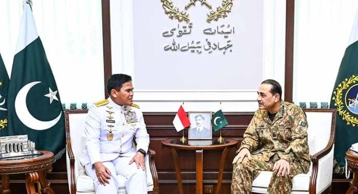 Asim Munir, Field Marshal Syed Asim Munir, Indonesian Navy Chief Admiral Dr Muhammad Ali