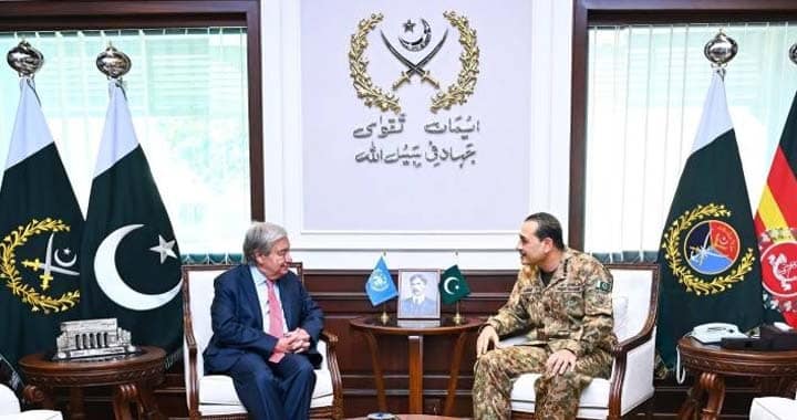 Chief, Field Marshal Syed Asim Munir, Chief of Army Staff and Chief of Defence Forces, United Nations Secretary-General António Guterres, ISPR